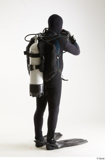 Jake Perry Diver with Scuba fitting mask standing whole body…